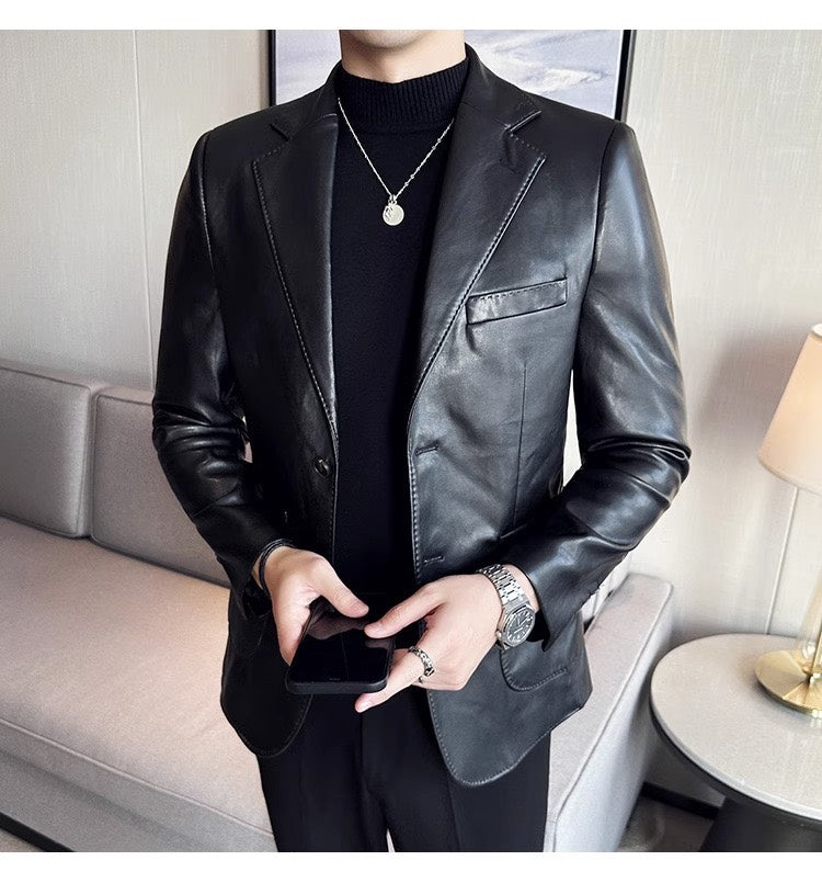 Men's Leather Blazer - Maverik