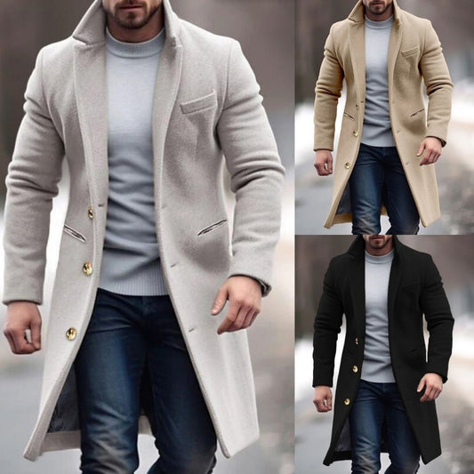 Men's wool blend jacket for autumn & winter - Adrian