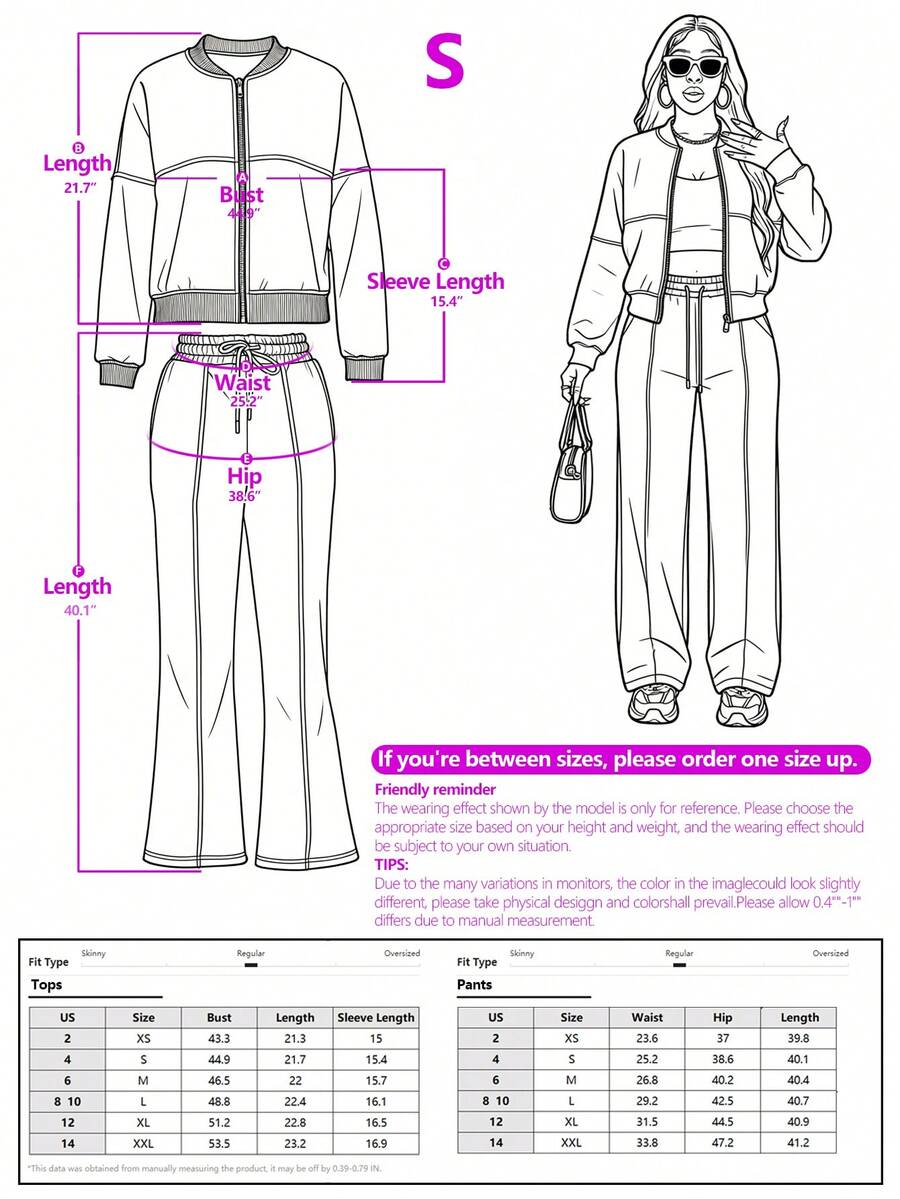 Women's Elegant Two-Piece Zip-Up Jacket & Straight-Leg Pants Set