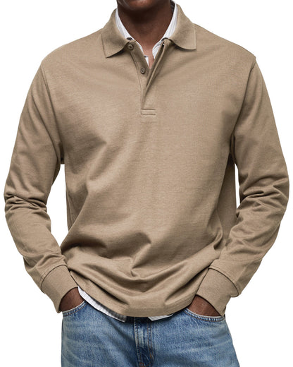 Beige-brown version on a model, showing the soft collar and ribbed cuffs 8