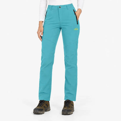 Women's Lined Thermal Softshell Trousers with Fleece, Water-Repellent 22