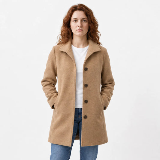 Heritage Button-Up Coat for Women