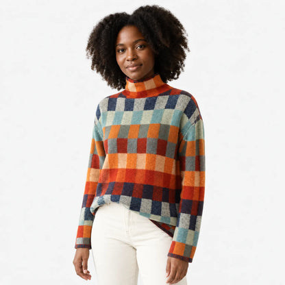 Luxurious Checked Women's Jumper - Eveline