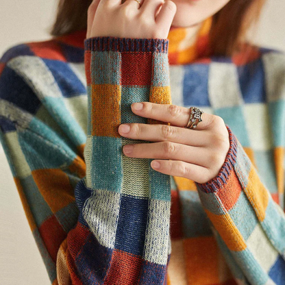 Luxury Cashmere Roll Neck Jumper - Aurora