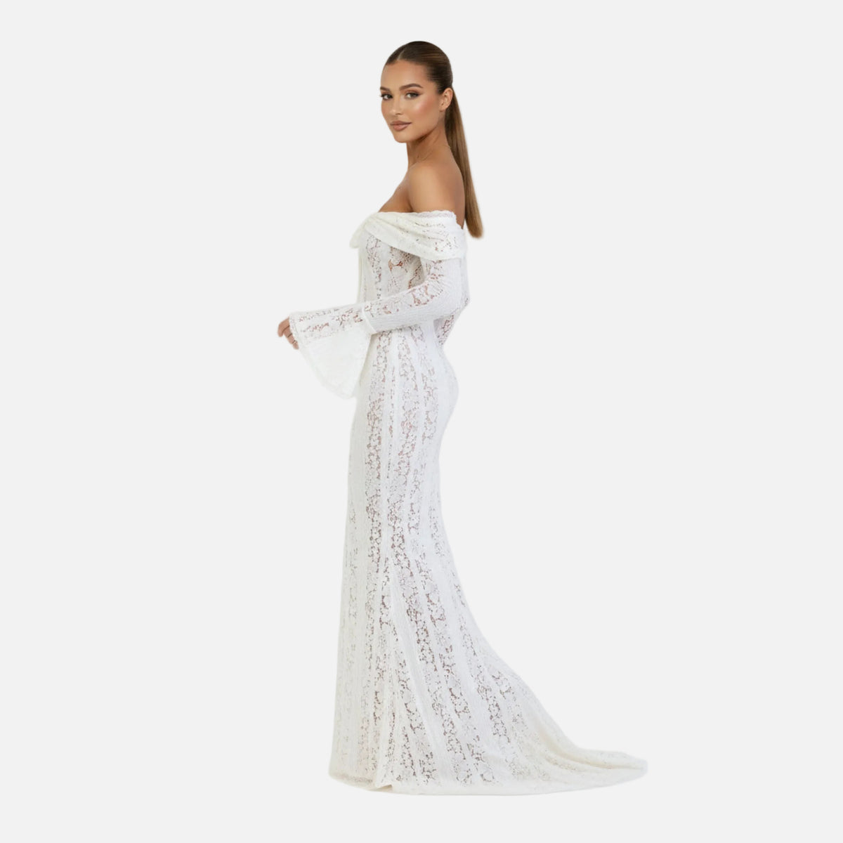 Maxi Dress Women's Lace Off Shoulder