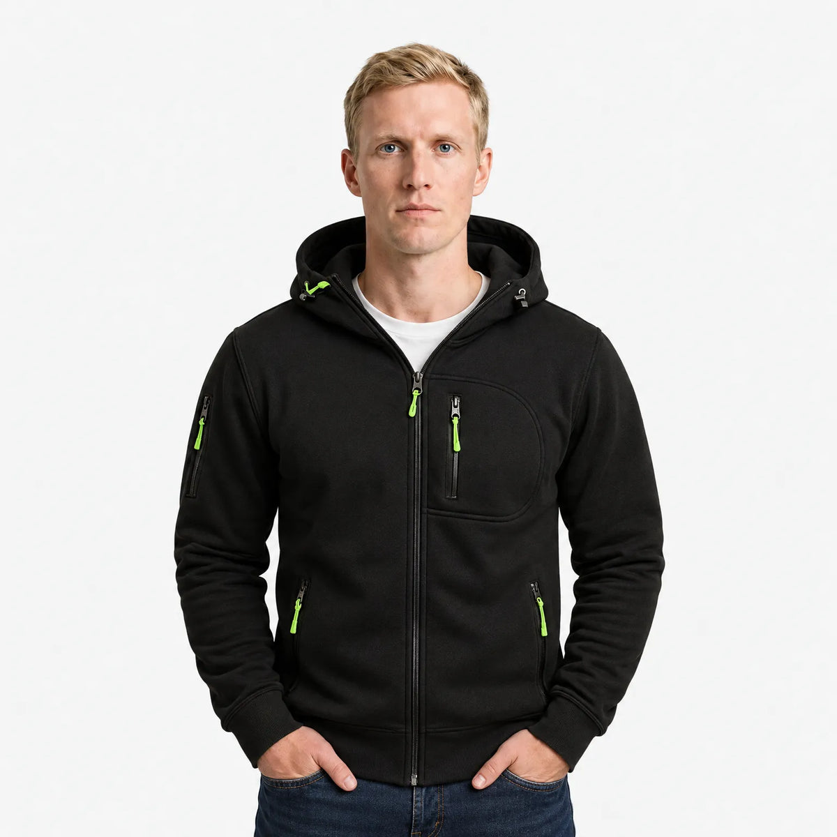 Men's Hoodie | Zip Closure & Adjustable Hood