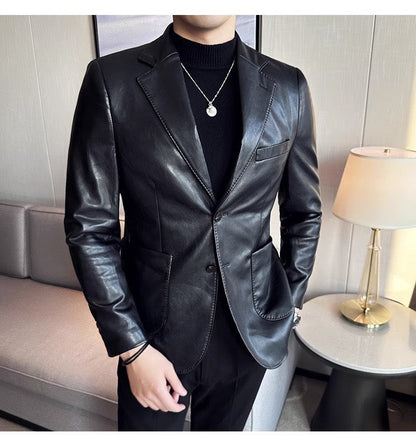 Men's Leather Blazer - Maverik