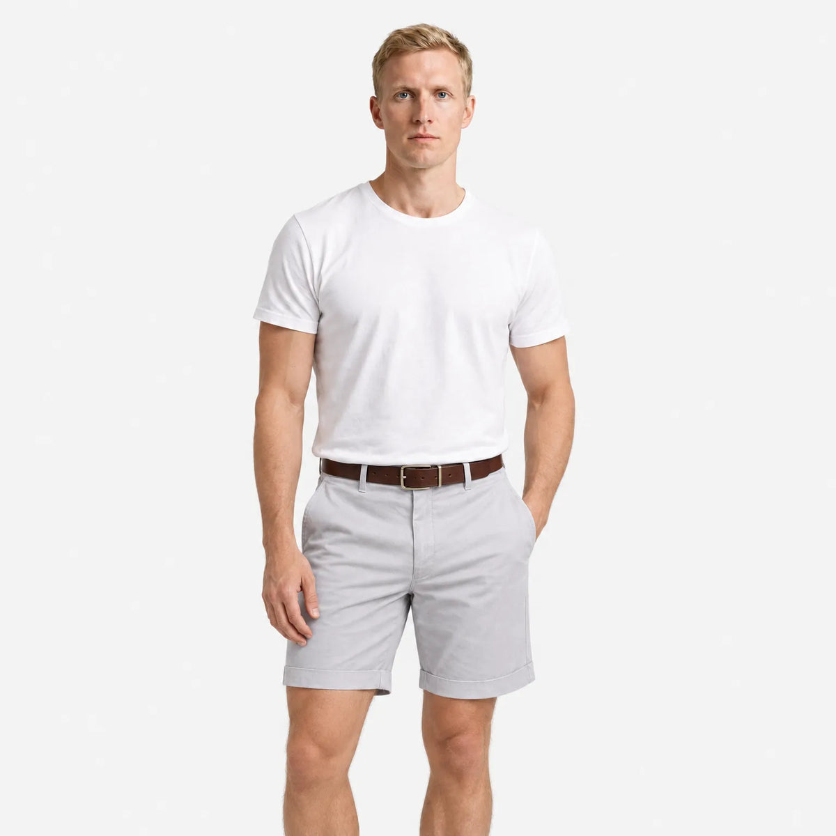 Men's Tailored Summer Shorts - Smart Casual Twill Design