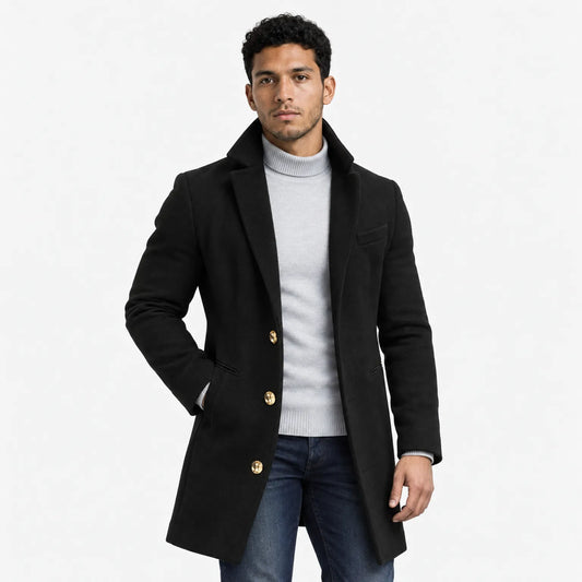 Men's wool blend jacket for autumn & winter - Adrian