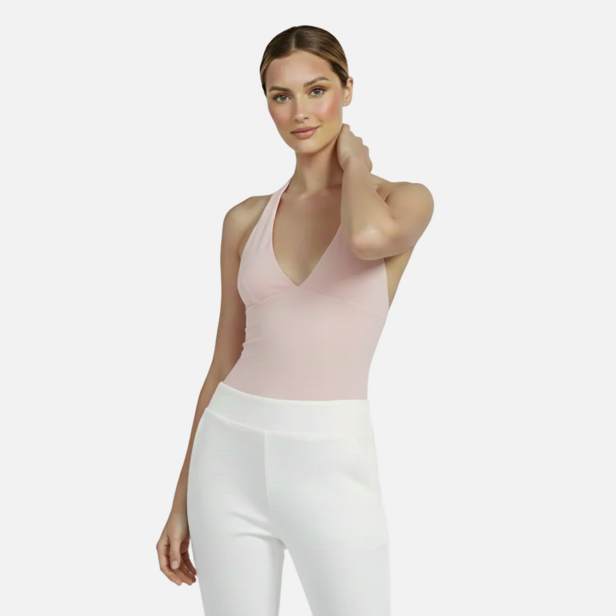 Halter Top Women's V-neck Fitted