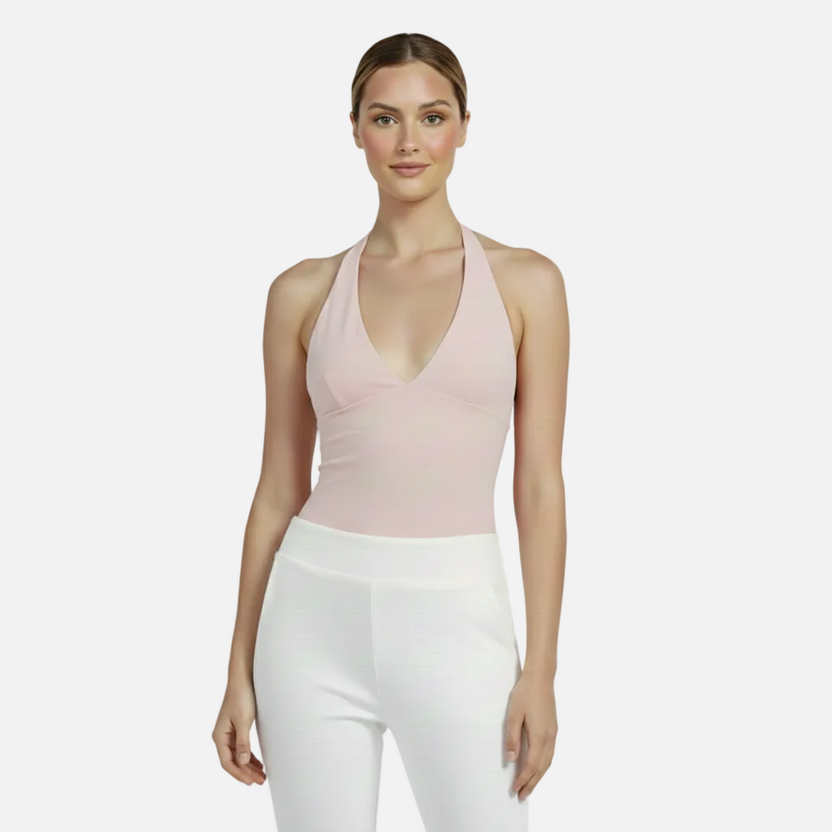Halter Top Women's V-neck Fitted