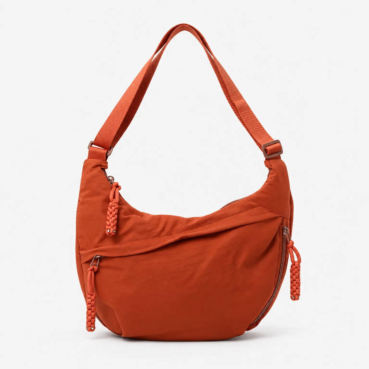 Shoulder Bag - Adjustable Strap, Multi-Pocket Nylon Crossbody