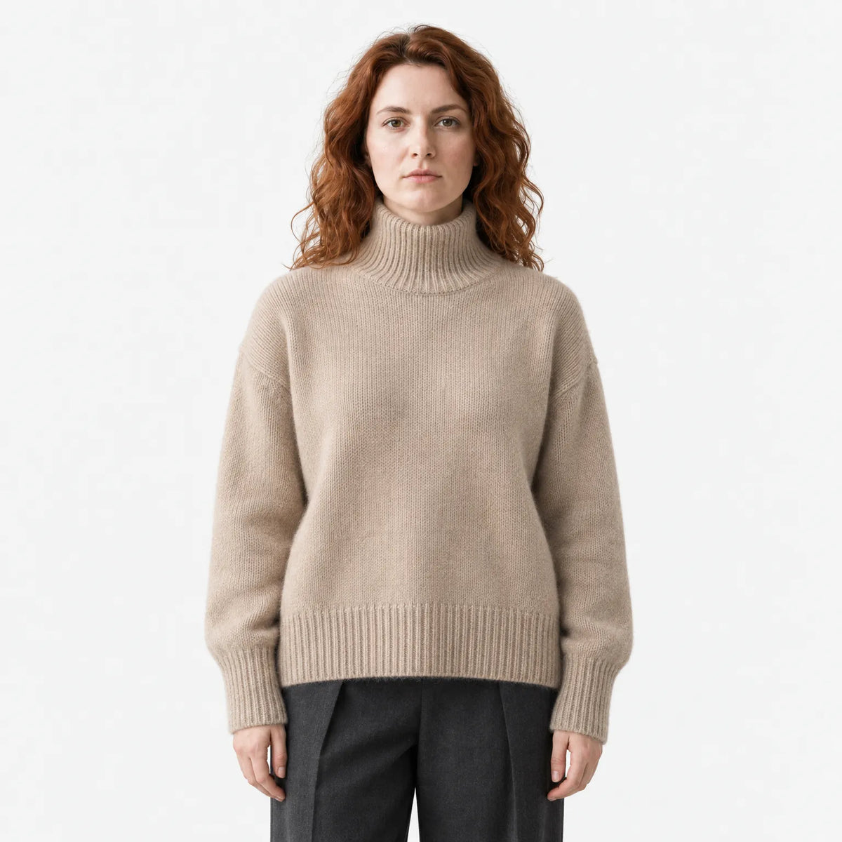 Soft Cashmere Women's Polo Neck Jumper - Seraphina