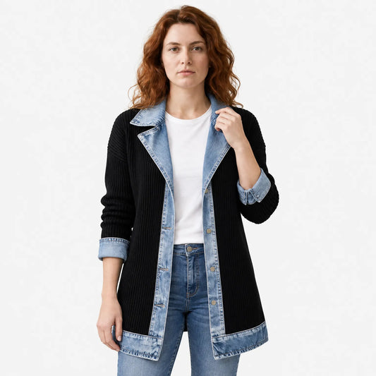 Versatile Ribbed Coat for Everyday Wear