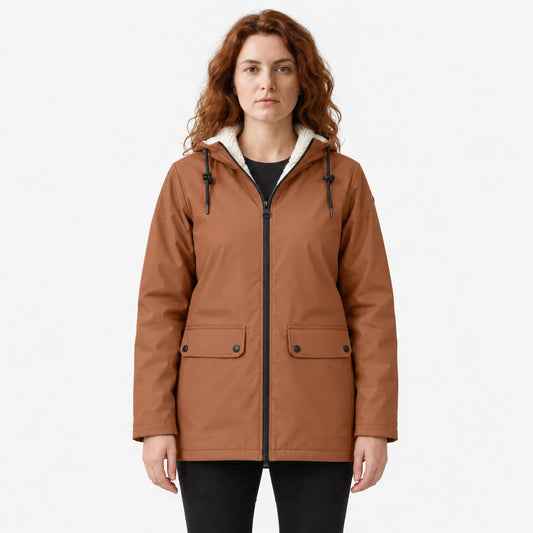 Waterproof Women's Jacket – Fleece Lined – With Hood