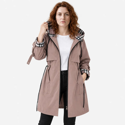 Waterproof Zip-Up Coat with Hood
