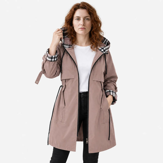Waterproof Zip-Up Coat with Hood