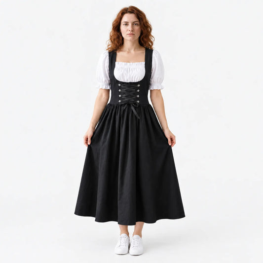 Women's Black Oktoberfest Dirndl Traditional Dress