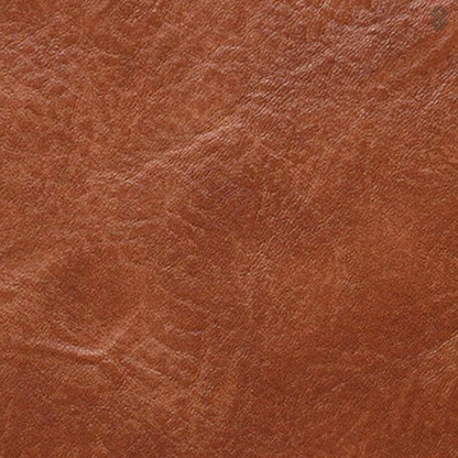 Close-up of the tan textured faux-leather surface, showing its mottled grain and natural creasing. 8