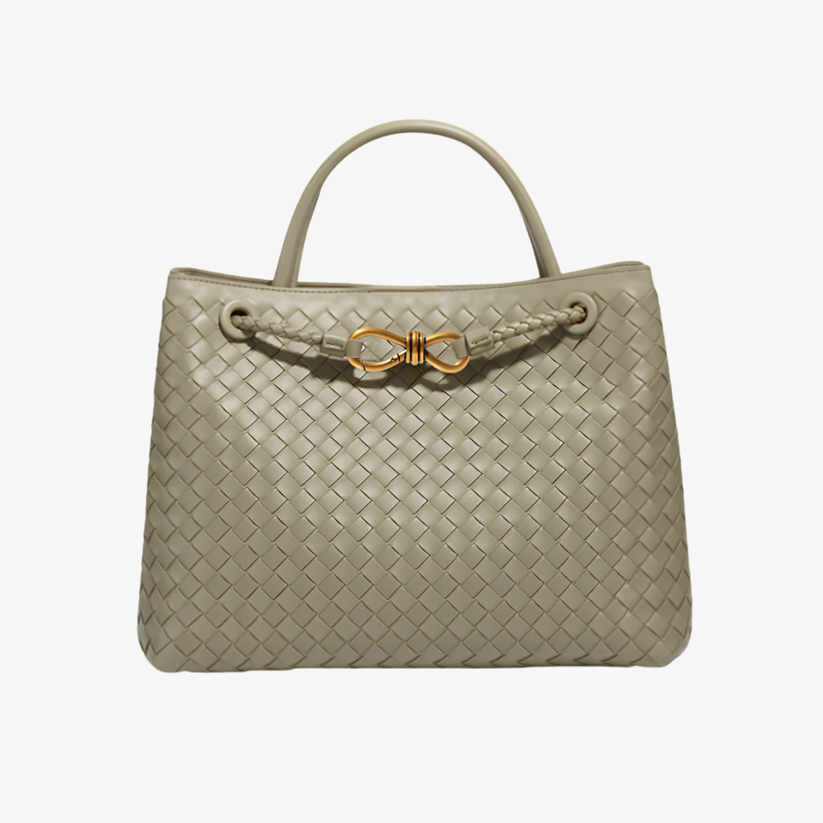 Handbag Women's Woven Leather Top Handle Crossbody Strap